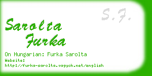 sarolta furka business card